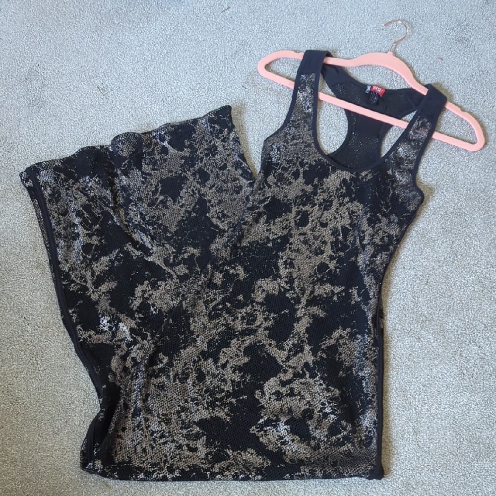 Diesel Black Mesh Top